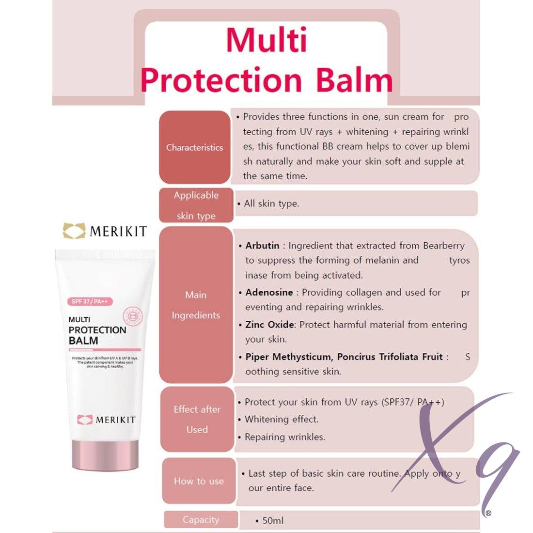 Merikit Multi Protection Balm SPF 37 Pa++ 60mL - Image 3